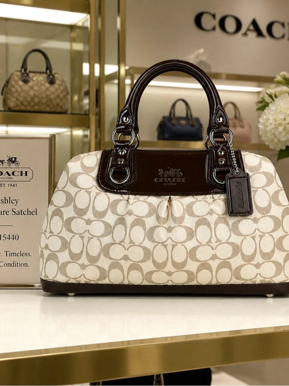 Y2K COACH Ashley Signature Satchel F15440 Rare Find, Classic, Timeless
